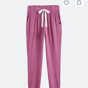 Glyder Pink and White Joggers with Tapered Ankles